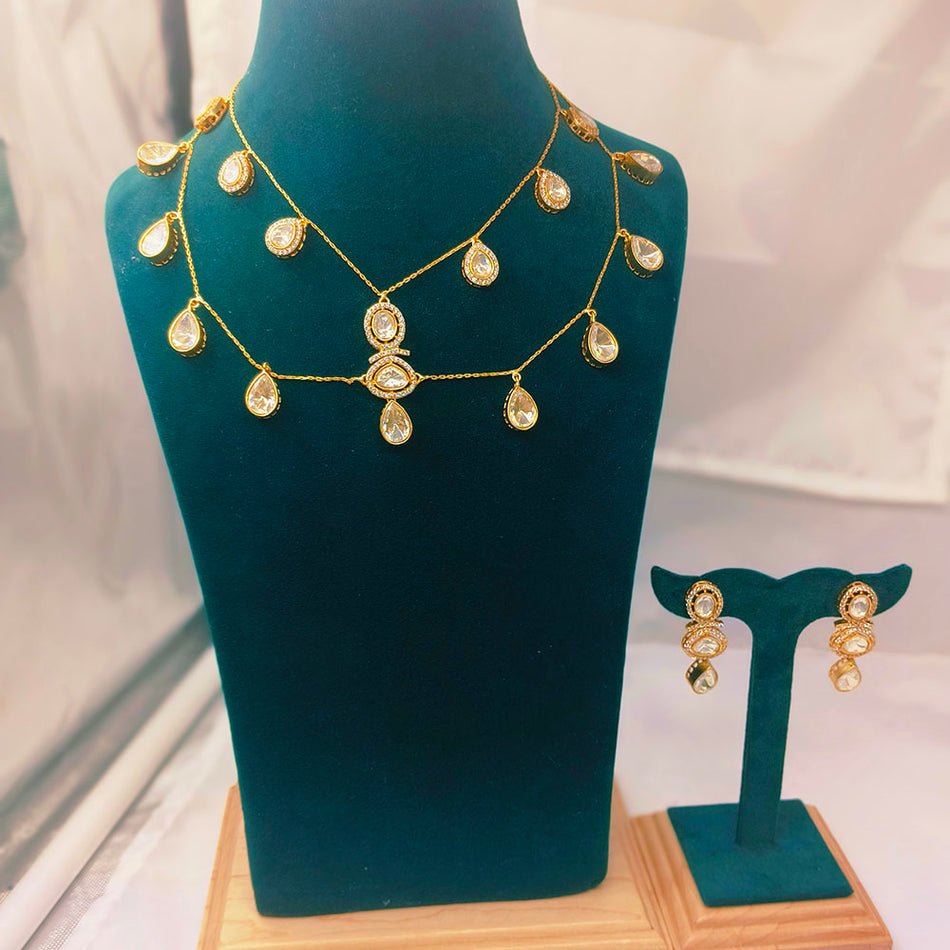 Kundan Choker Necklace in Platinum for Bridal Wear | Bridal Jewellery India