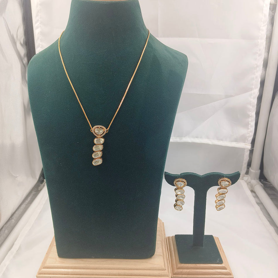 Kundan Choker Necklace in Gold Plated with Polki Stones | Bridal Jewellery India