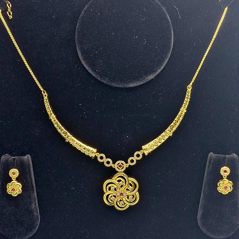 Rajwadi Necklace Set in Brass   Copper | Bridal Jewellery India