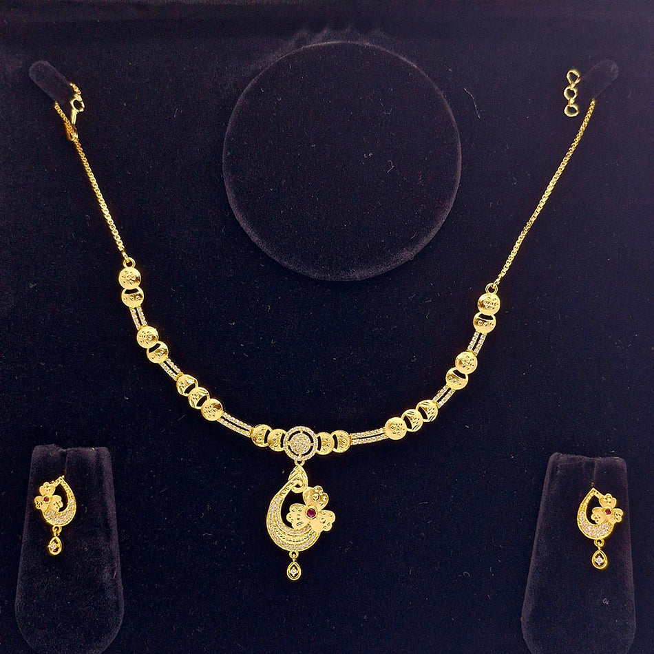 Rajwadi Necklace Set in Brass and Copper | Bridal Jewellery India