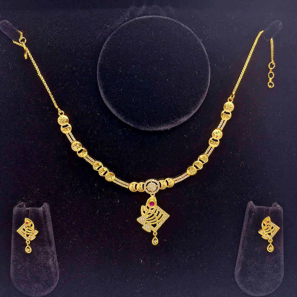 Rajwadi Necklace Set in Brass Copper | Bridal Jewellery India