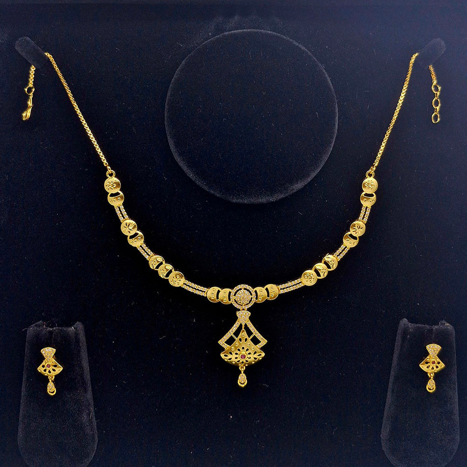Rajwadi Necklace Set in Brass | Bridal Jewellery India