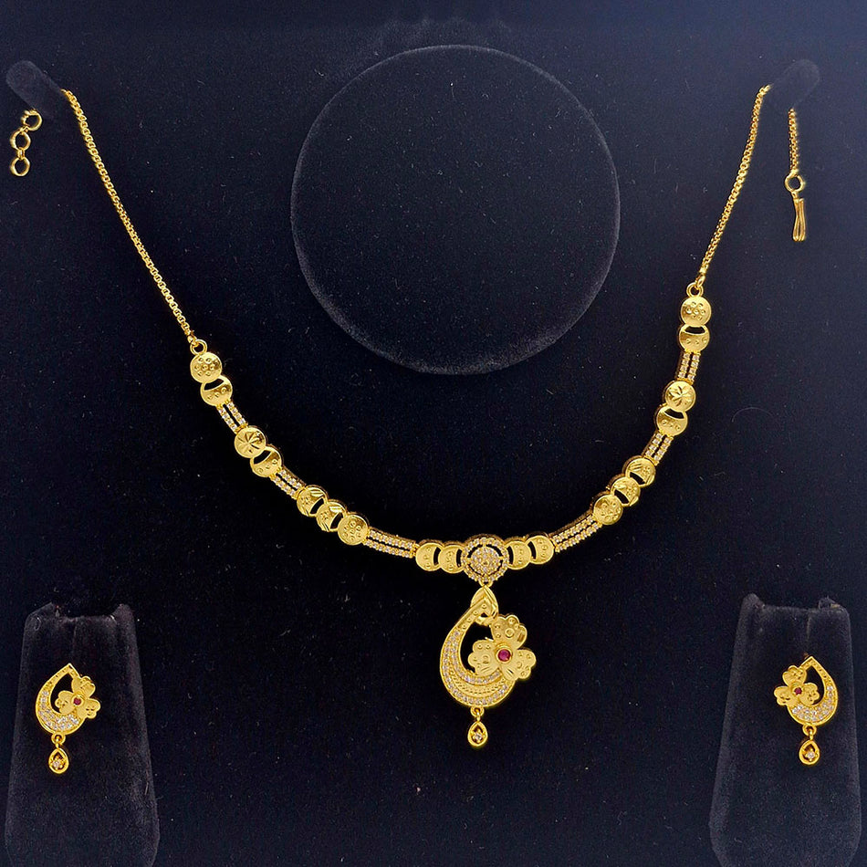 Rajwadi Necklace Set in Brass | Bridal Jewellery India