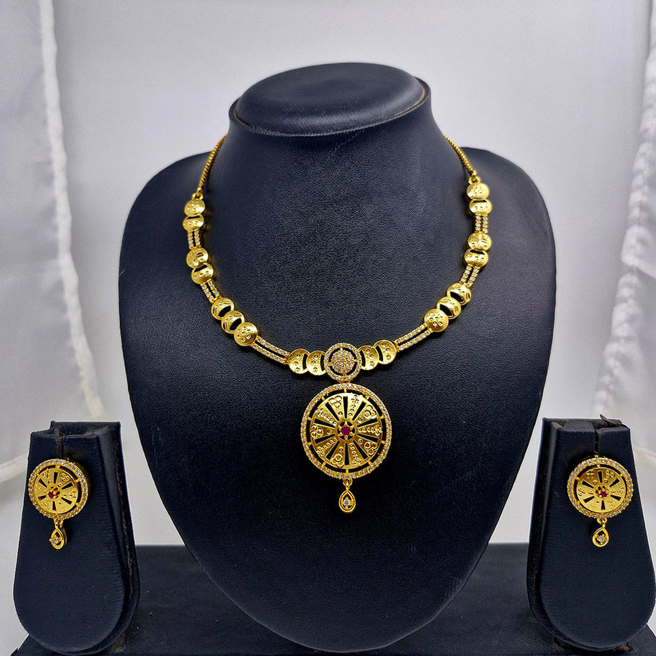 Rajwadi Necklace Set in Brass | Bridal Jewellery India