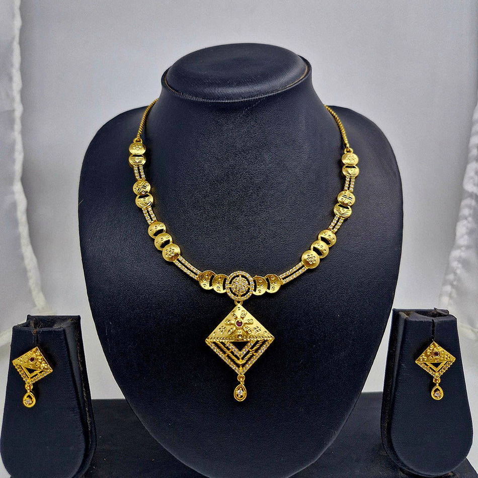 Rajwadi Necklace Set in Brass and Copper | Bridal Jewellery India