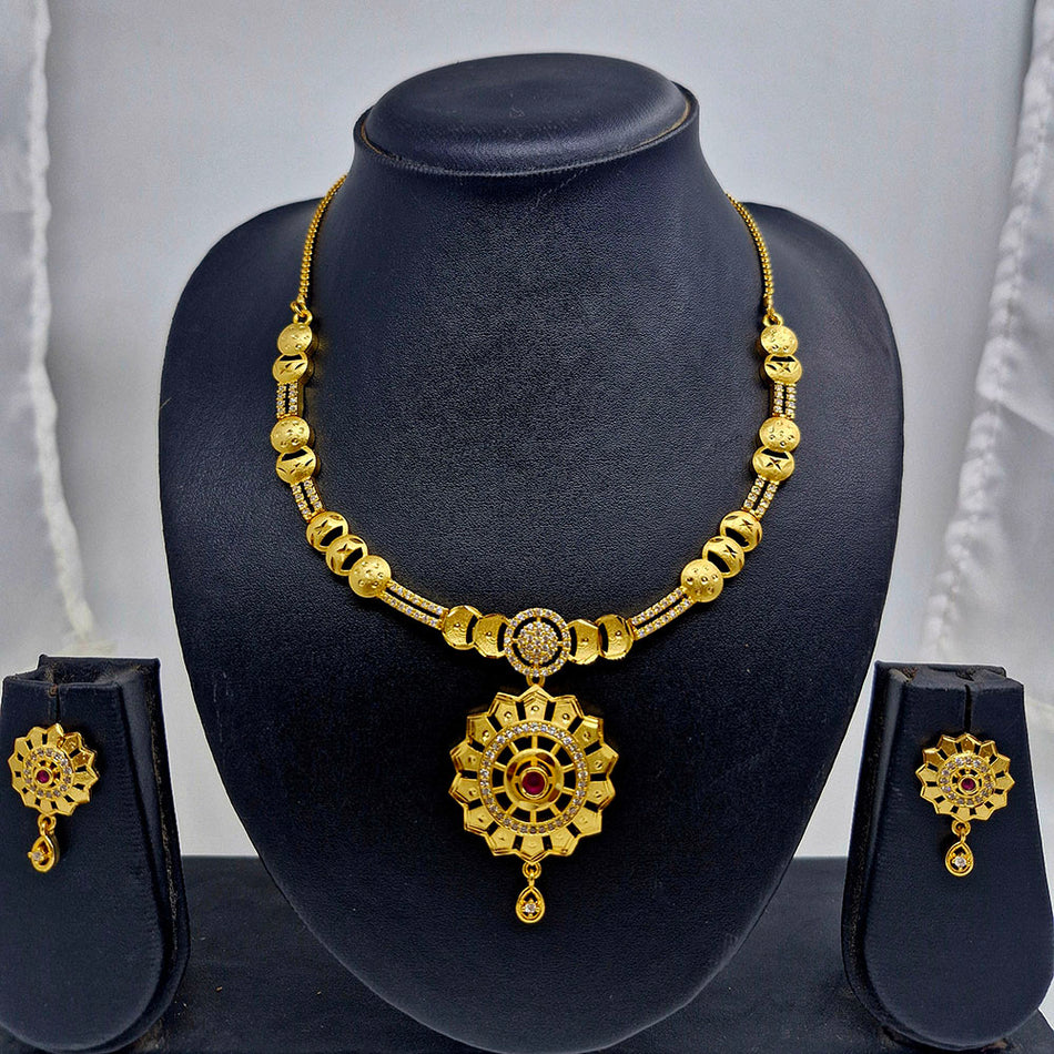 Rajwadi Necklace Set in Brass   Copper | Bridal Jewellery India
