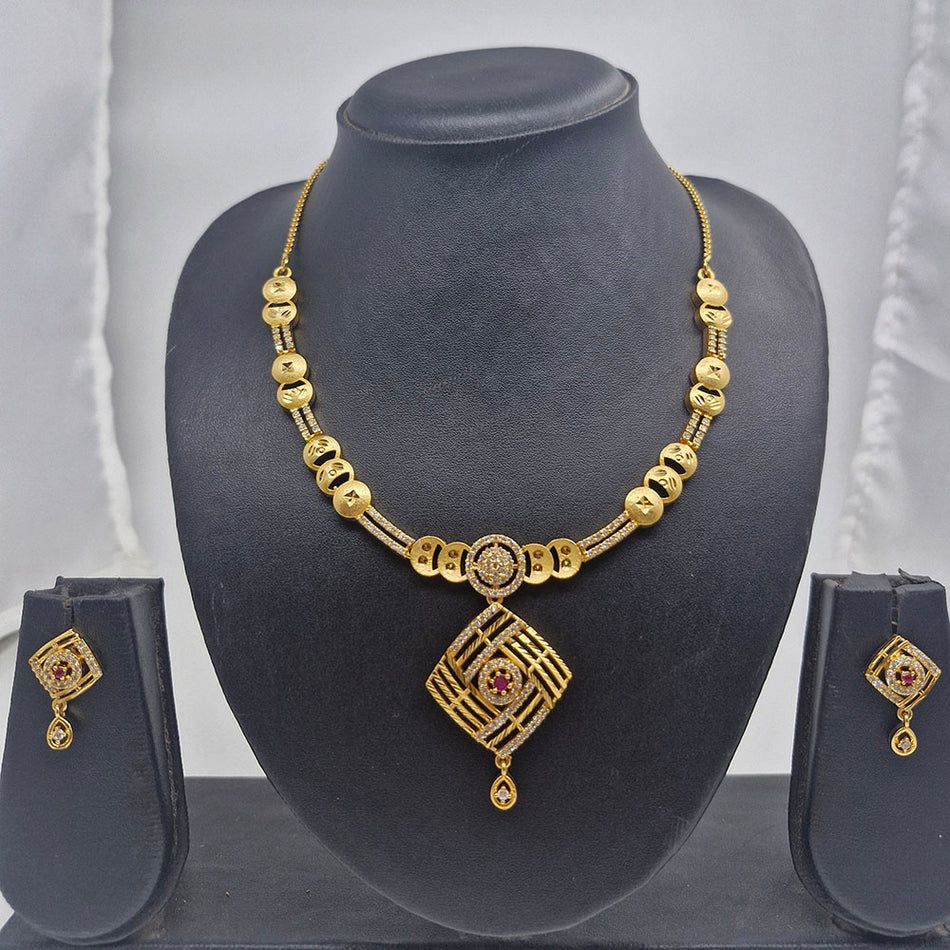 Rajwadi Necklace in Brass   Copper | Bridal Jewellery India