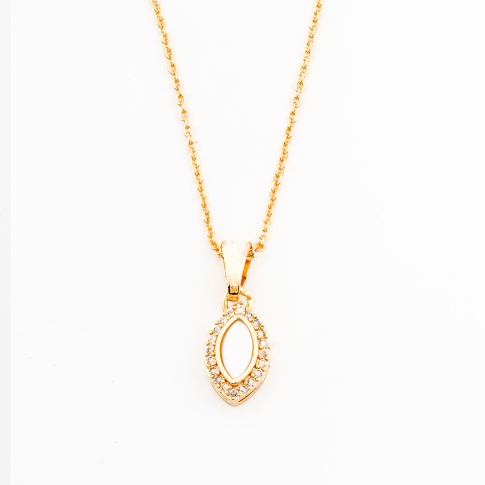 Gold Tone Pendant Set in Austrian Stone | Bridal Jewellery India