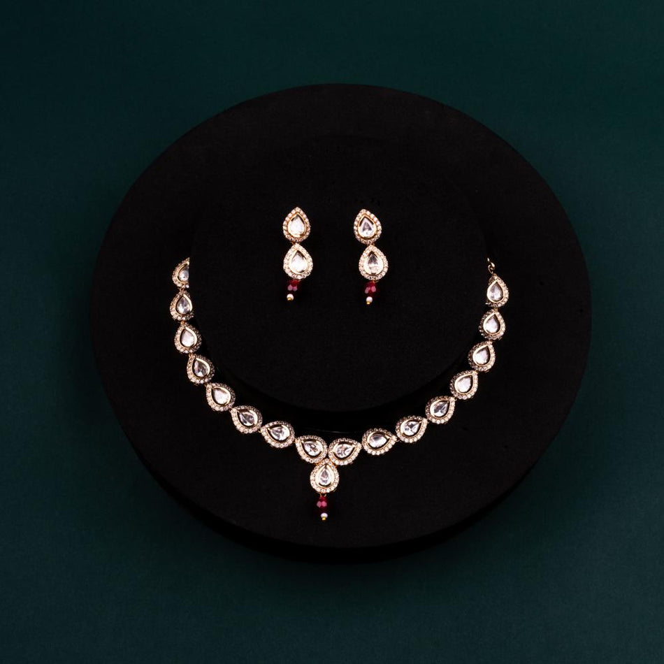 Polki Necklace in Gold Tone for Bridal Wear | Bridal Jewellery India
