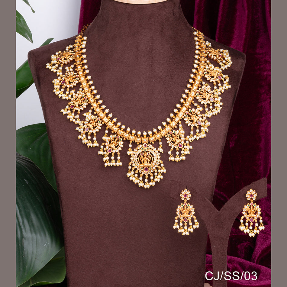 Rajwadi Hasli Necklace in Brass and Copper | Bridal Jewellery India