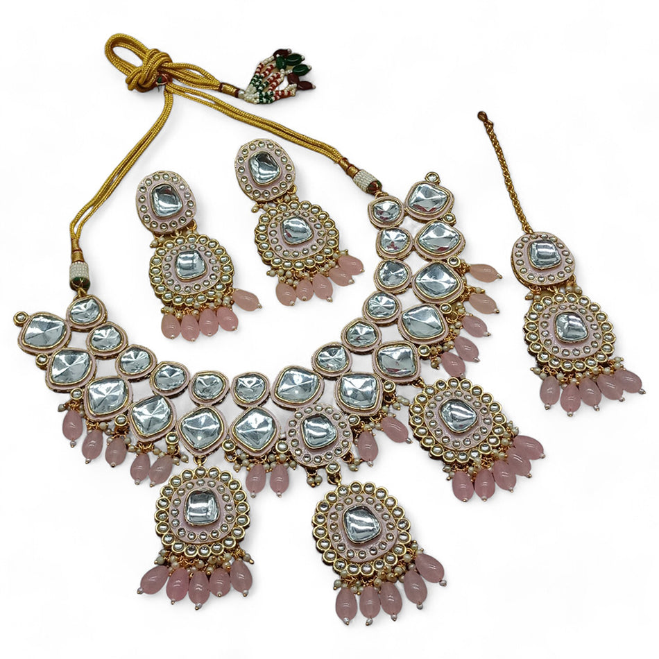Kundan Necklace in Gold Plated for Bridal Wear | Bridal Jewellery India