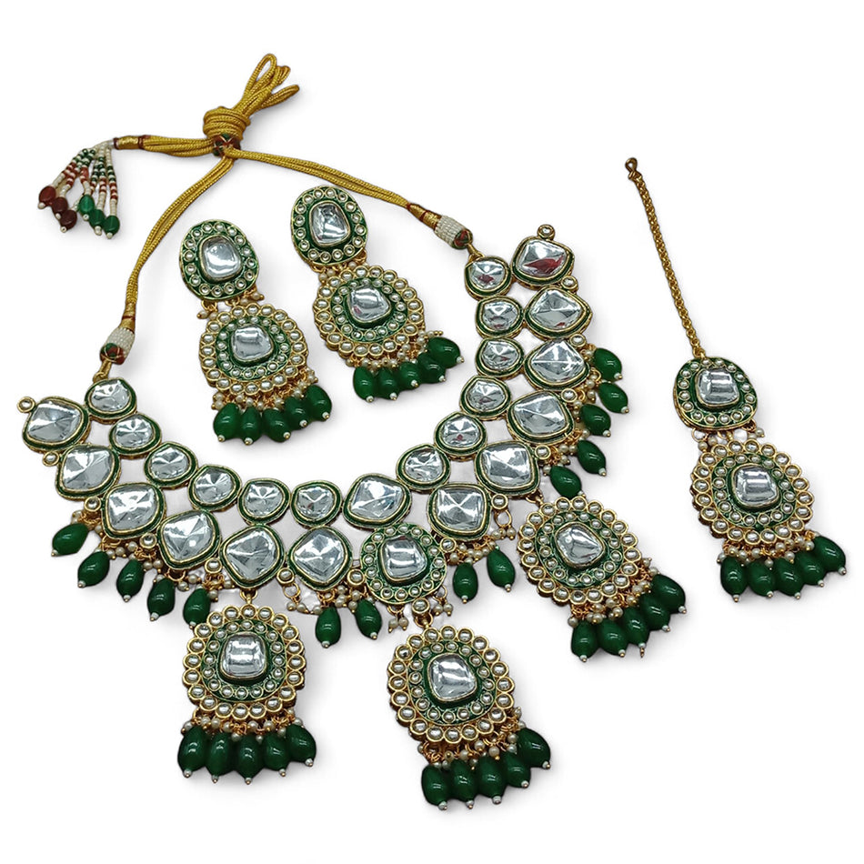 Kundan Choker Necklace in Gold Plated | Bridal Jewellery India