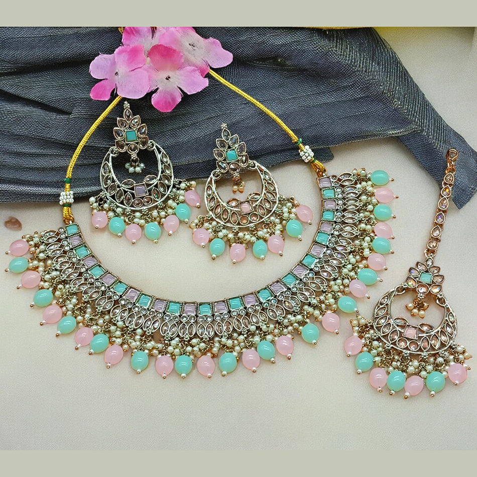 Knight Angel Necklace in Gold Plated | Bridal Jewellery India