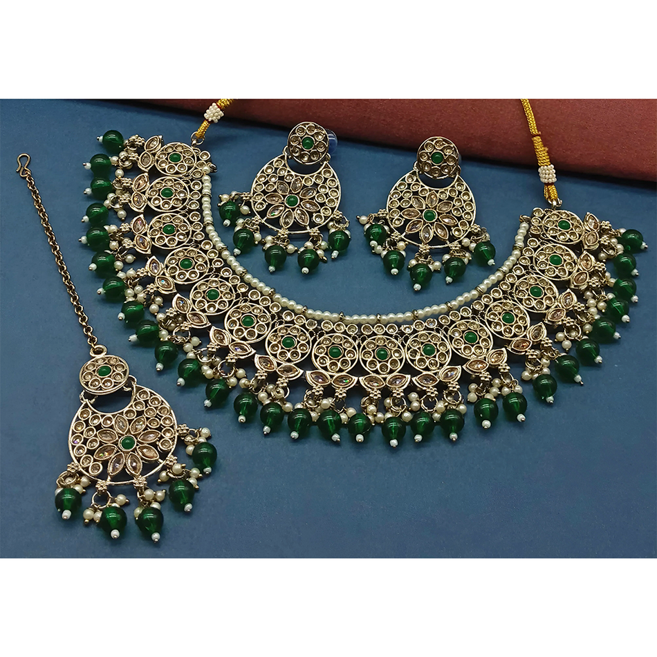 Kundan Necklace in Gold Plated | Bridal Jewellery India