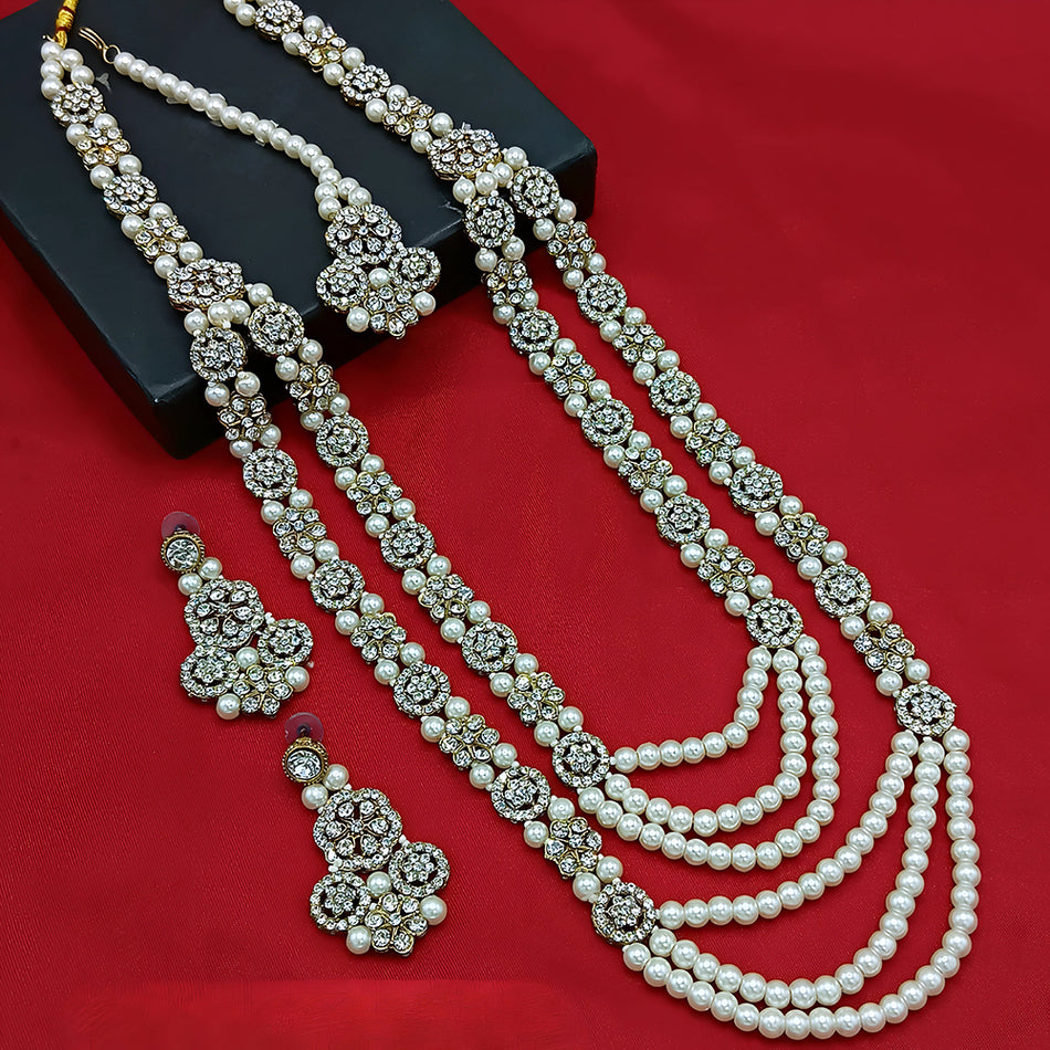 Knight Angel Necklace in Gold Plated Silver | Bridal Jewellery India