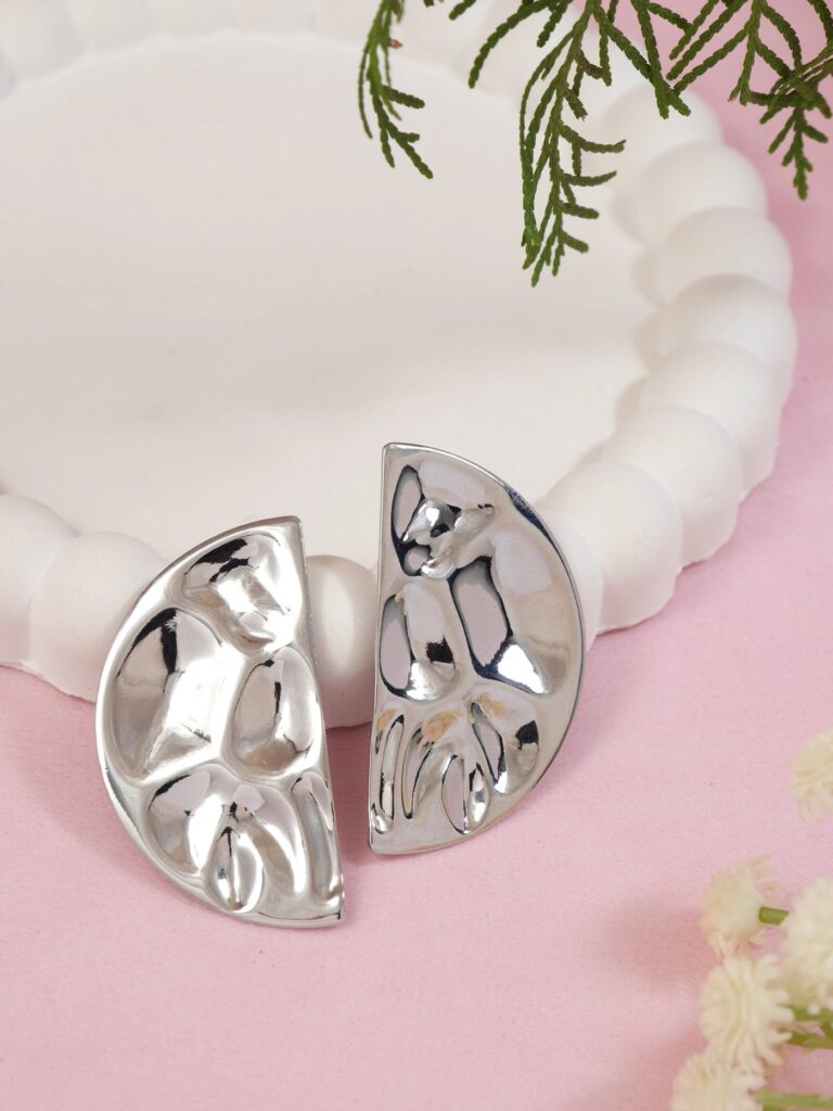 Layered Silver Earrings for Women Occasion | Bridal Jewellery India