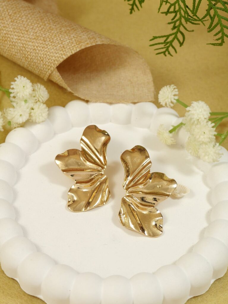 Lightweight Gold Plated Dangle Earrings for Women Occasion | Bridal Jewellery India