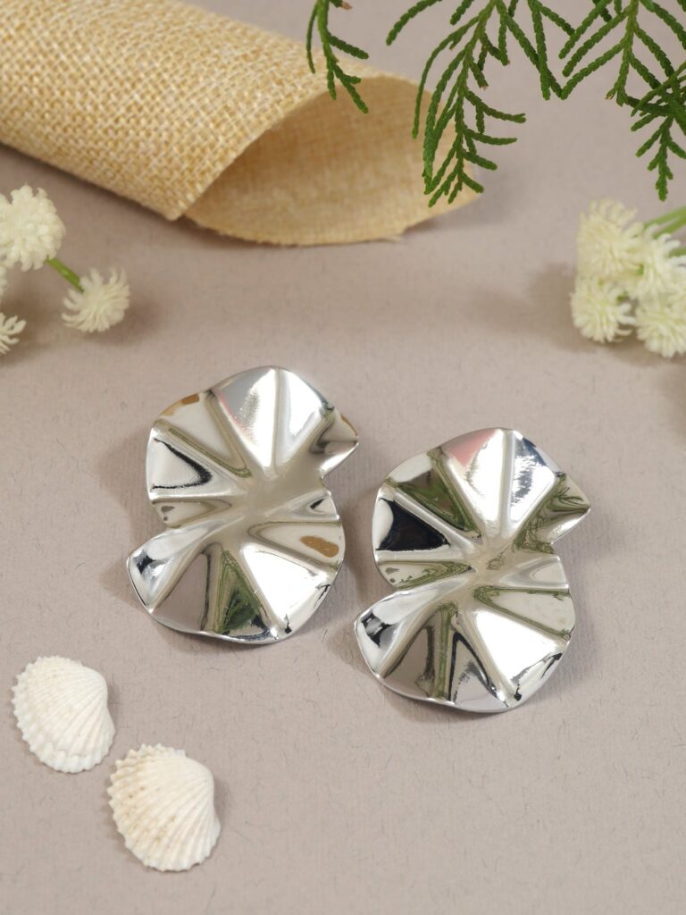 Lightweight Dangle Earrings in Sterling Silver for Women | Bridal Jewellery India