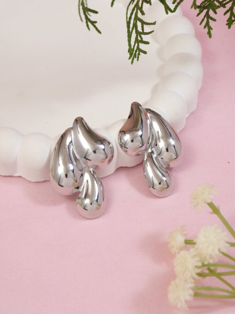 Lightweight Silver Dangle Earrings for Women Occasion | Bridal Jewellery India