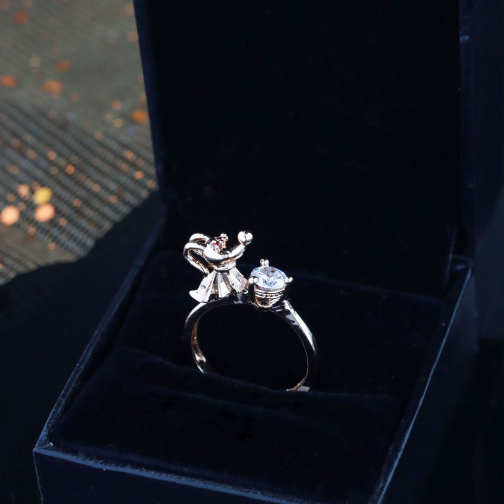 Rose Gold Plated CZ Finger Ring for Women | Bridal Jewellery India