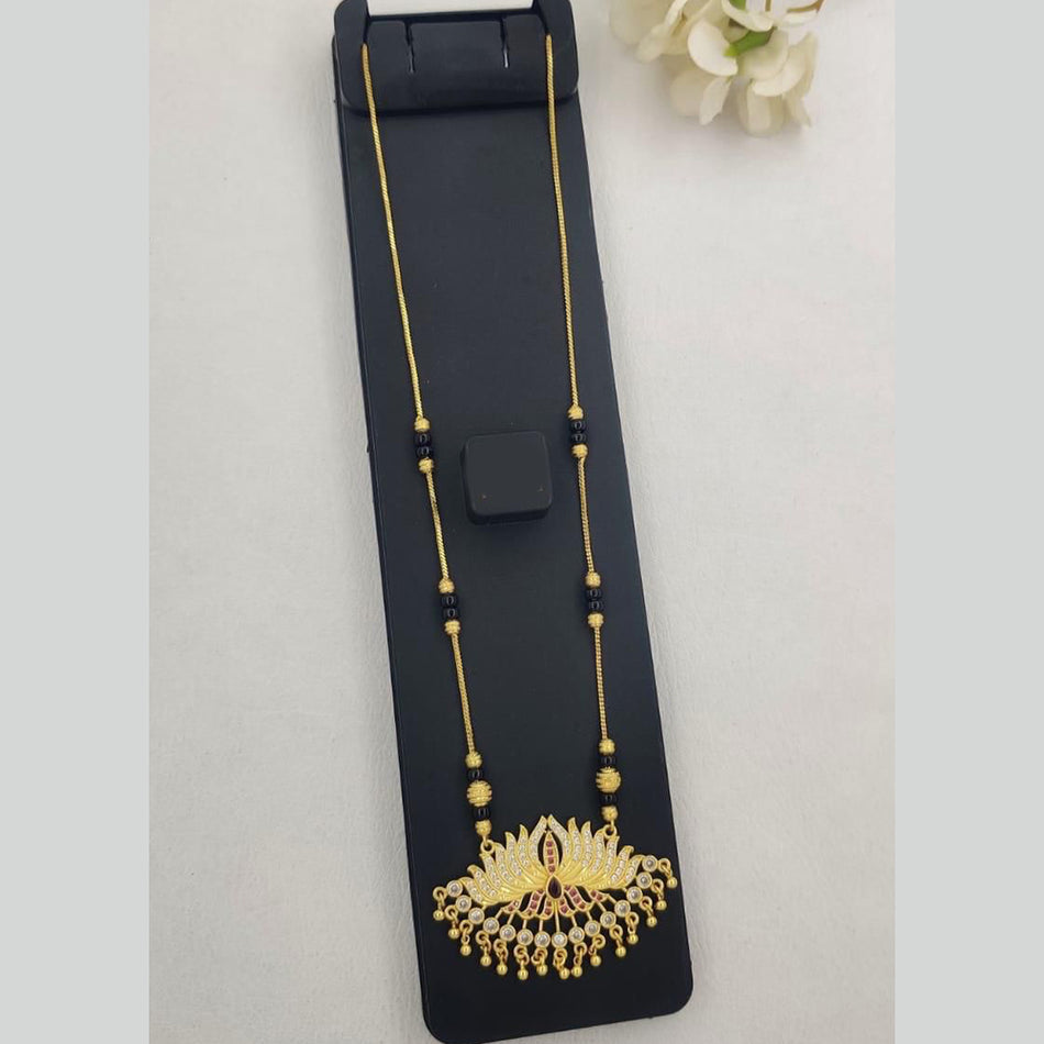 Graceful Pota Necklace in Rose Gold Plated | Bridal Jewellery India