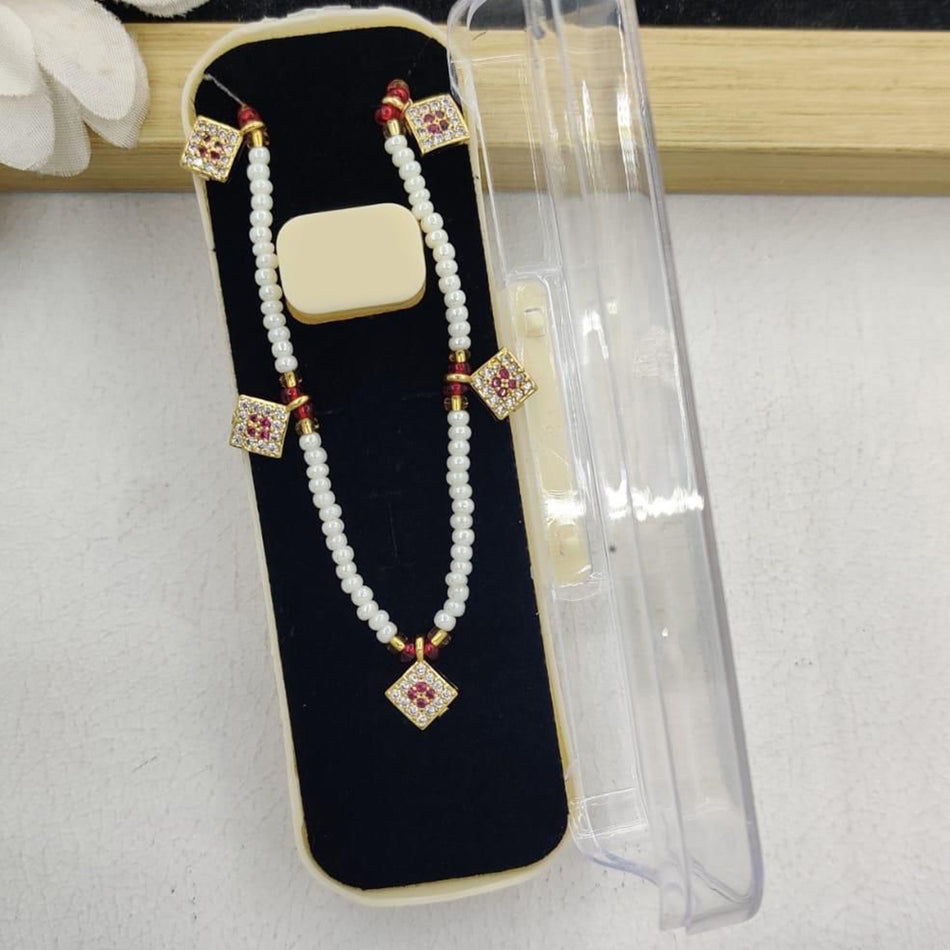 Graceful Pota Necklace in Gold Tone | Bridal Jewellery India
