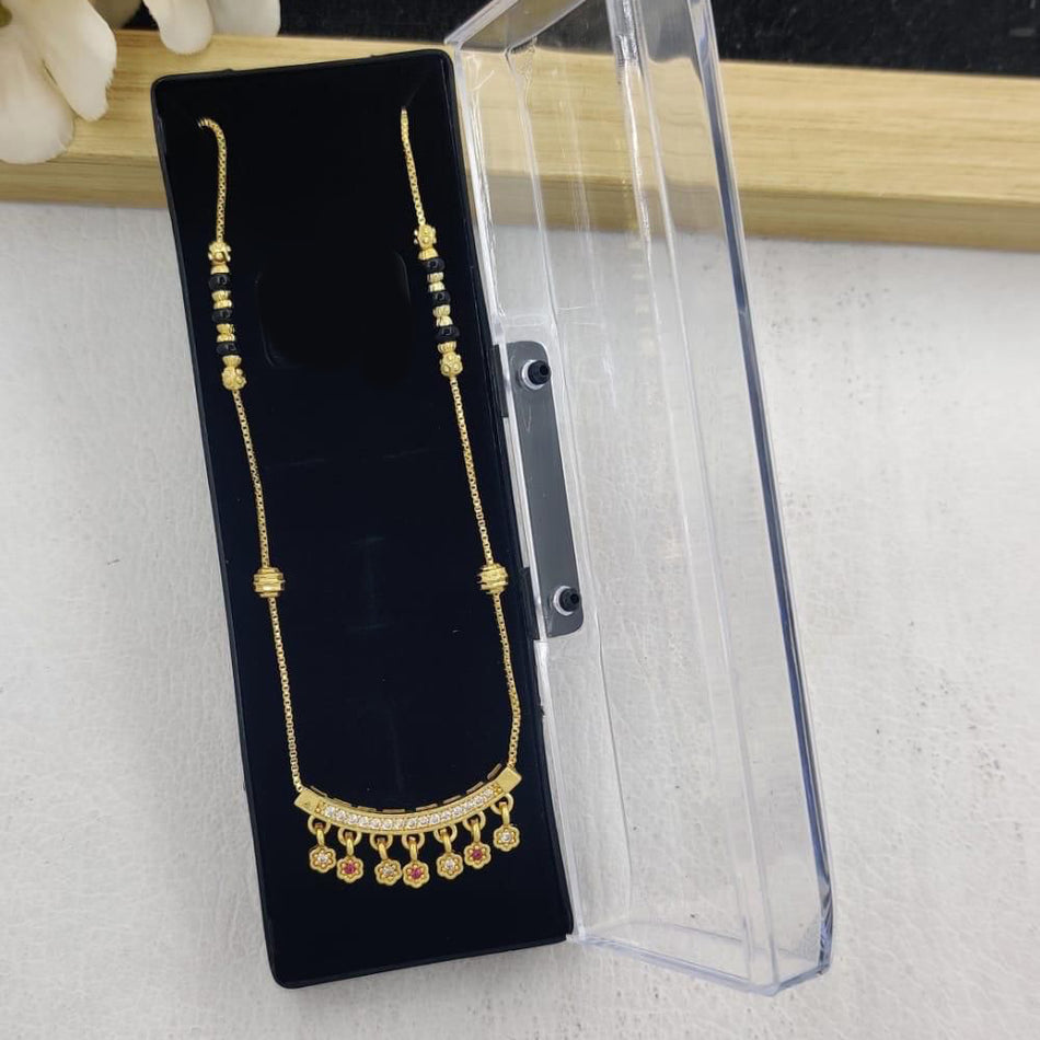 Graceful Pota Necklace in Rose Gold Plated | Bridal Jewellery India
