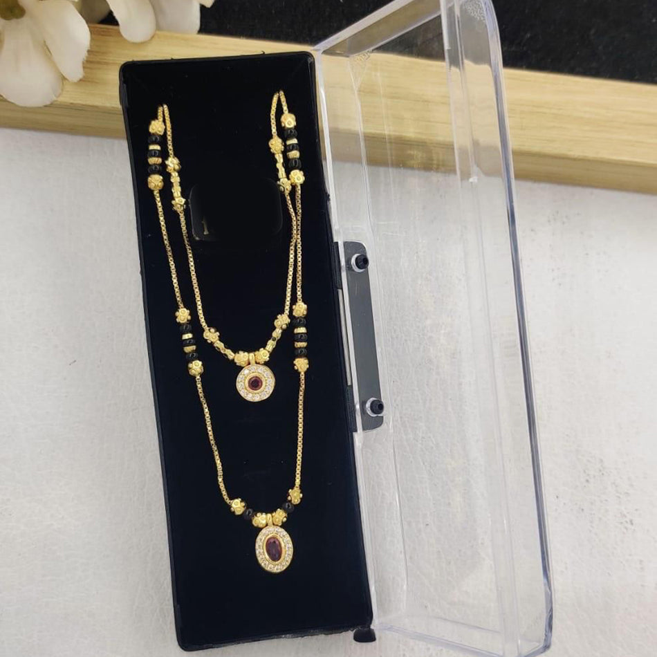 Graceful Pota Necklace in Rose Gold Plated | Bridal Jewellery India