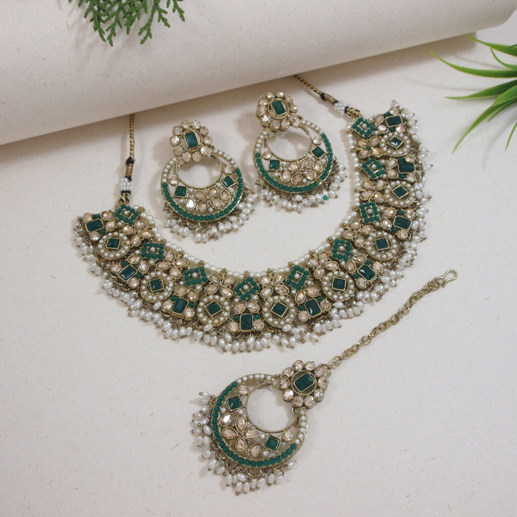 Kundan Choker Necklace in Gold Plated for Women | Bridal Jewellery India