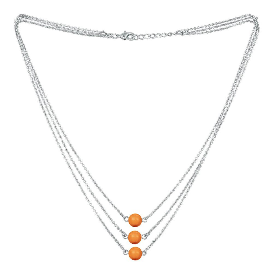 Necklace in Alloy with Swarovski Pearls for Girls | Bridal Jewellery India
