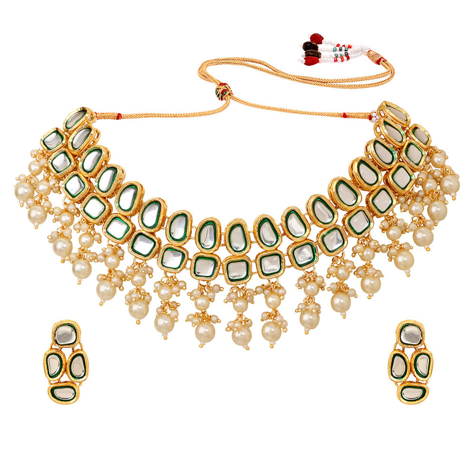 Gold Plated Multi Layer Choker Necklace for Women | Bridal Jewellery India