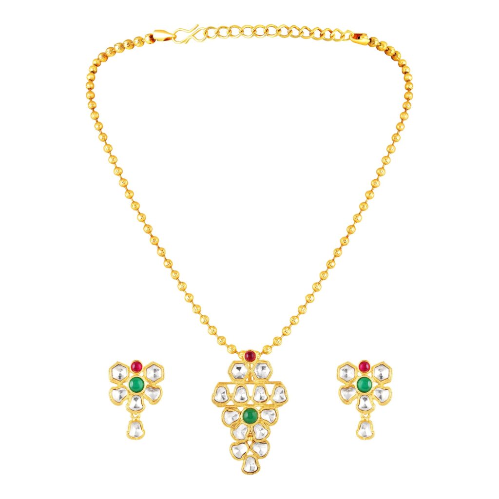 Kundan Necklace in Gold Plated for Women | Bridal Jewellery India