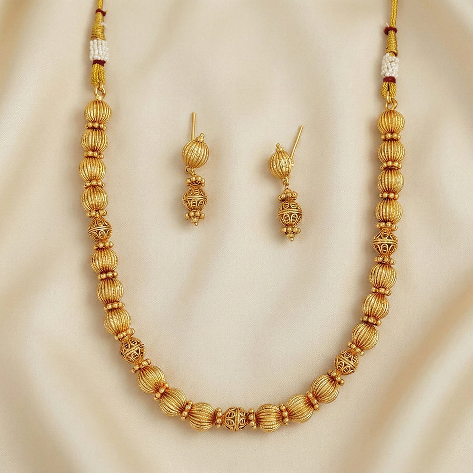 Gold Plated High Necklace Set for Occasion | Bridal Jewellery India