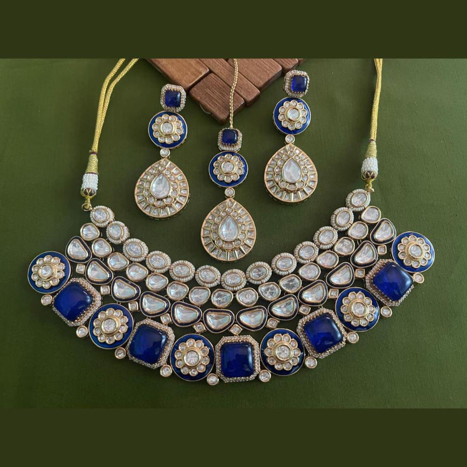 Kundan Choker Necklace in Gold Plated | Bridal Jewellery India