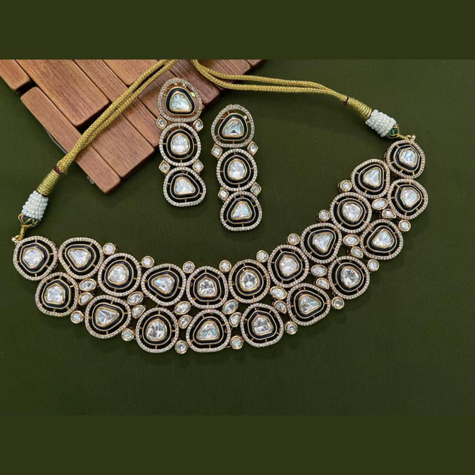Heavy Polki Kundan Choker in Premium Gold Plated | Bridal Jewellery India
