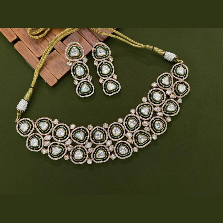 Heavy Polki Kundan Choker in Premium Gold Plated | Bridal Jewellery India