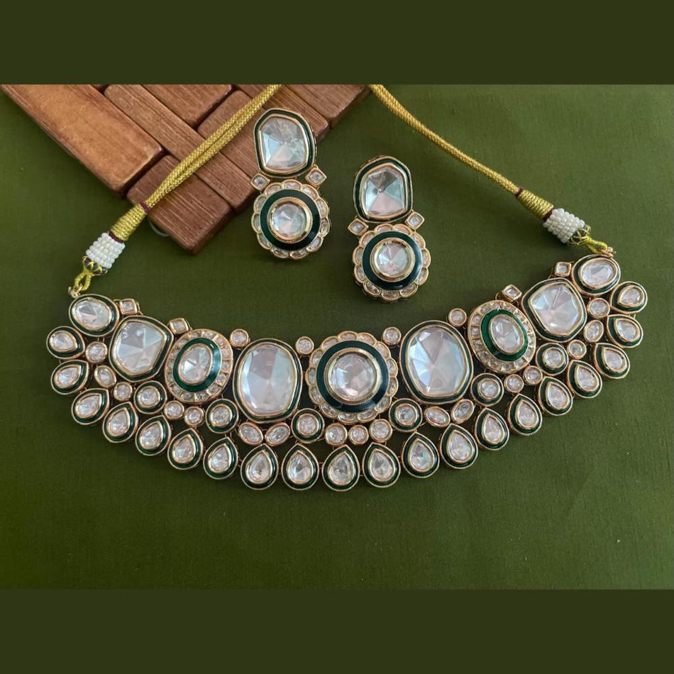 Kundan Choker Necklace in Premium Gold Plated | Bridal Jewellery India