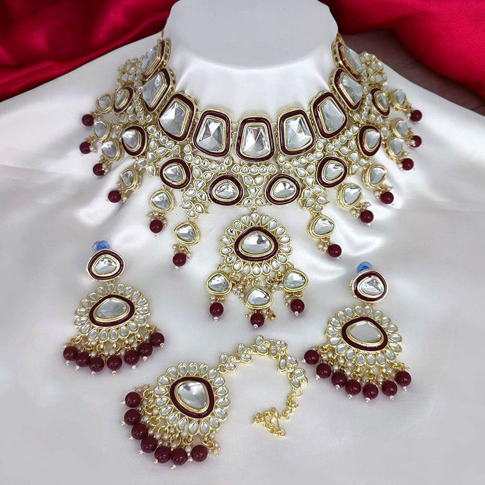 Kundan Choker in Gold Plated for Bridal | Bridal Jewellery India