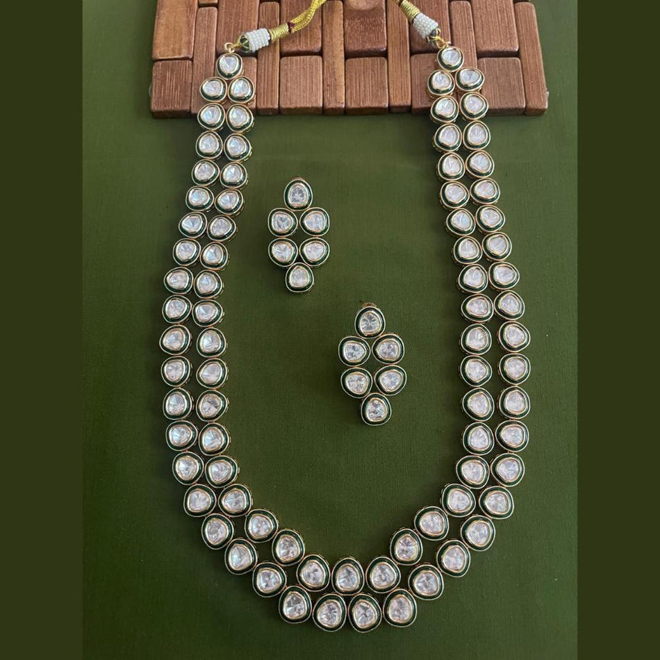 Heavy Polki Kundan Necklace in Gold Plated | Bridal Jewellery India