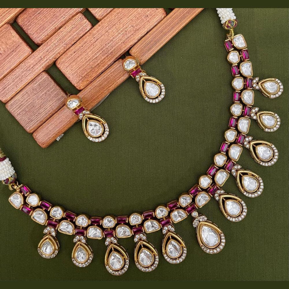 Kundan Necklace in Gold Plated | Bridal Jewellery India