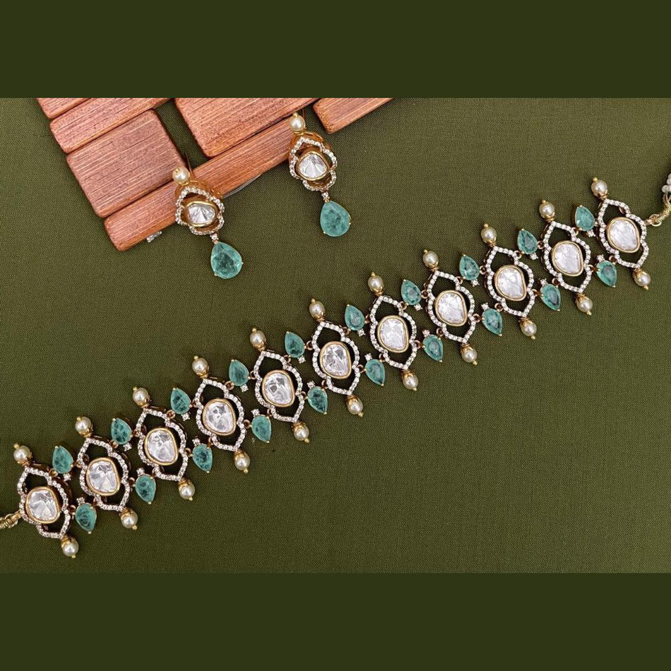 Kundan Choker Necklace in Gold Plated for Bridal Wear | Bridal Jewellery India