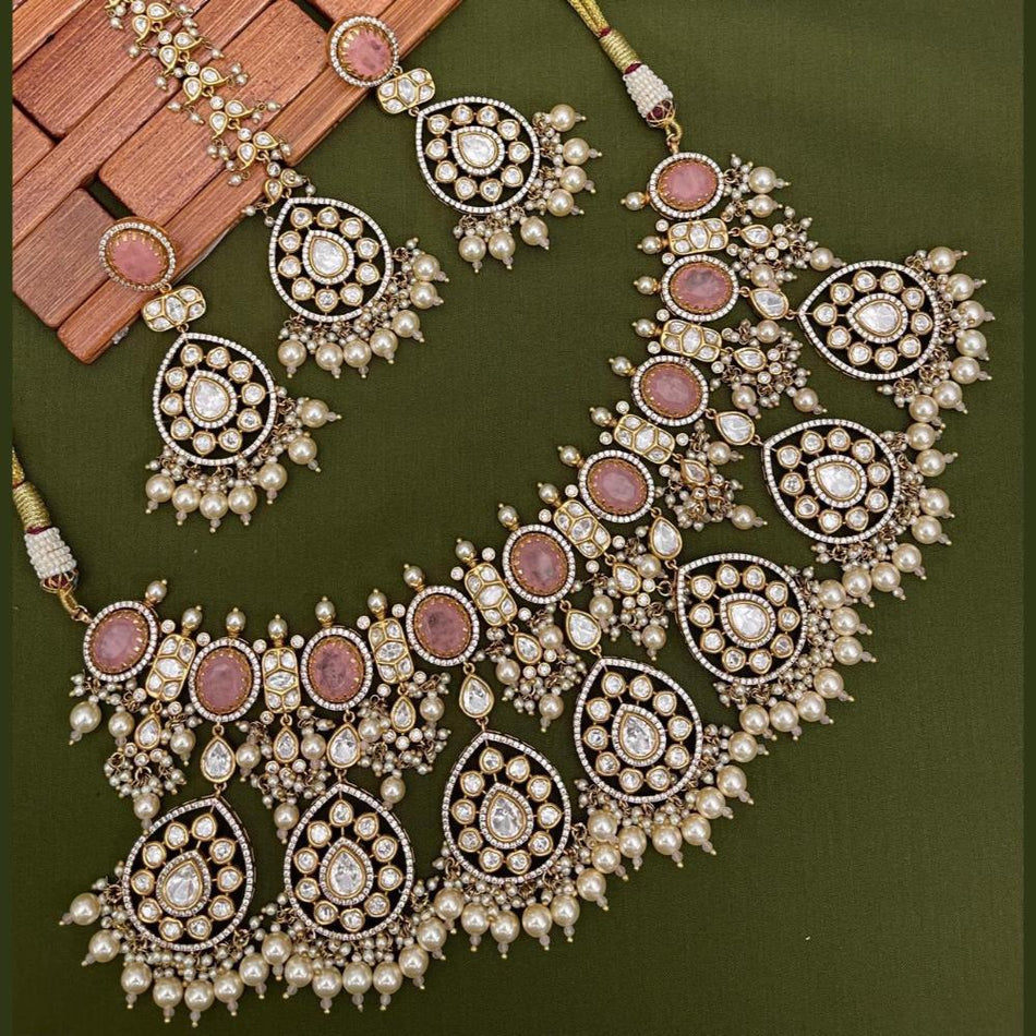 Heavy Polki Kundan Necklace in Premium Gold Plated | Bridal Jewellery India