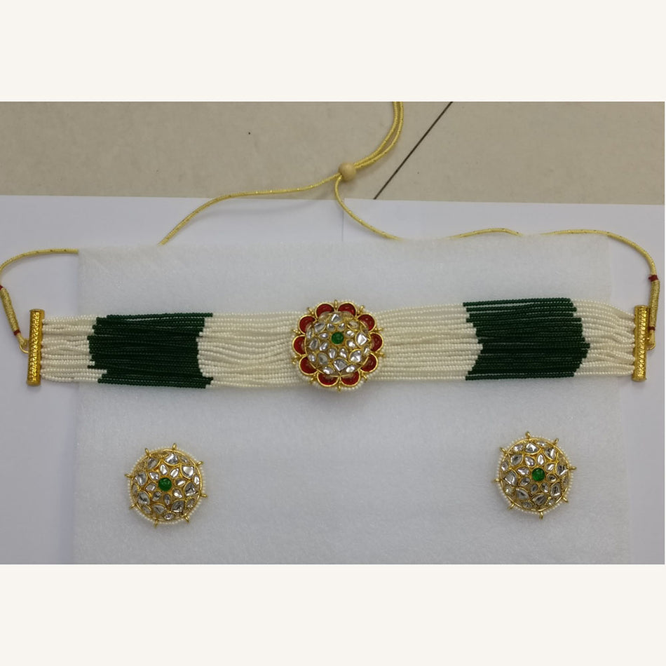Kundan Choker Necklace in Gold Plated for Bridal | Bridal Jewellery India