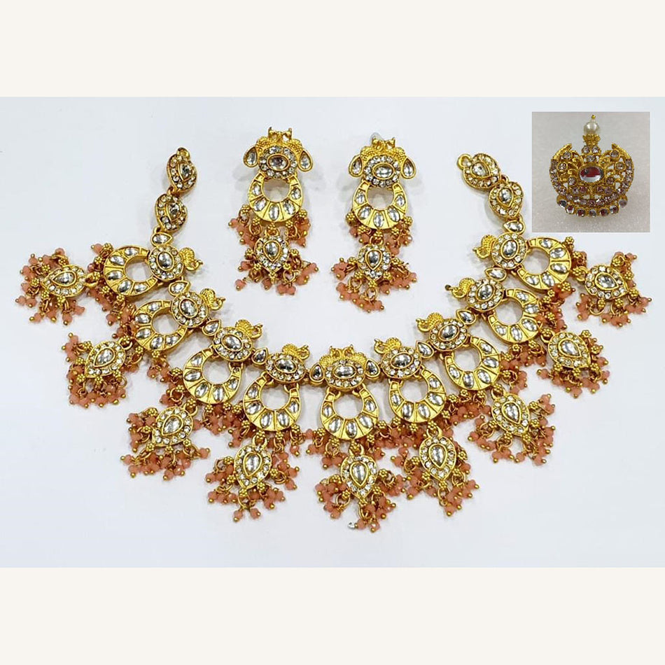 Kundan Choker Necklace in 14K Gold Plated | Bridal Jewellery India