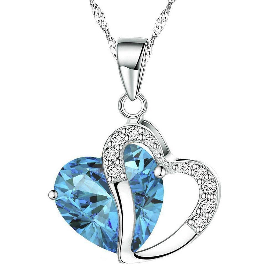 Heart Pendant in Sterling Silver | Bridal Jewellery India