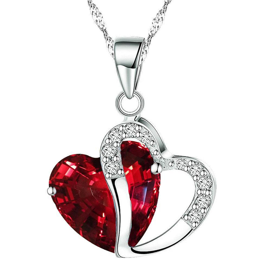 Heart Pendant in Sterling Silver for Valentine | Bridal Jewellery India