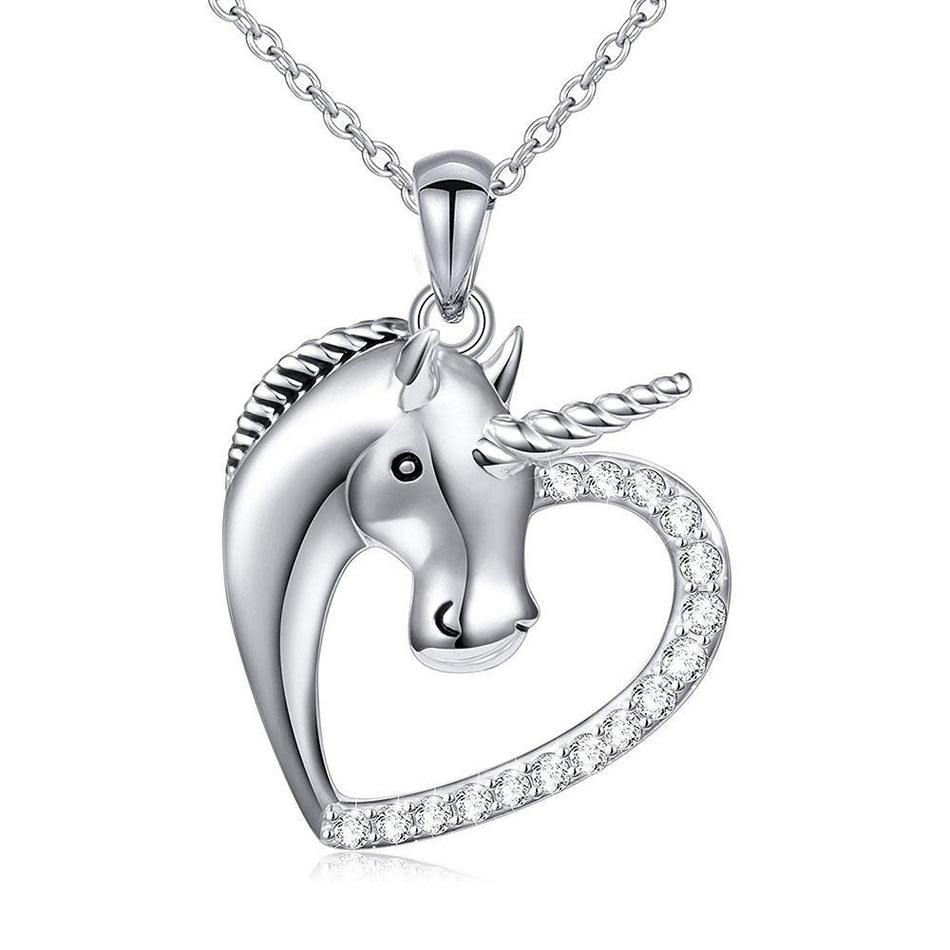 In Oxidised Silver Heart Pendant with Cubic Zirconia | Bridal Jewellery India