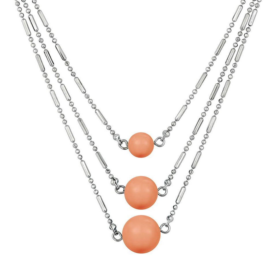 Multilayered Chain Necklace in Sterling Silver | Bridal Jewellery India