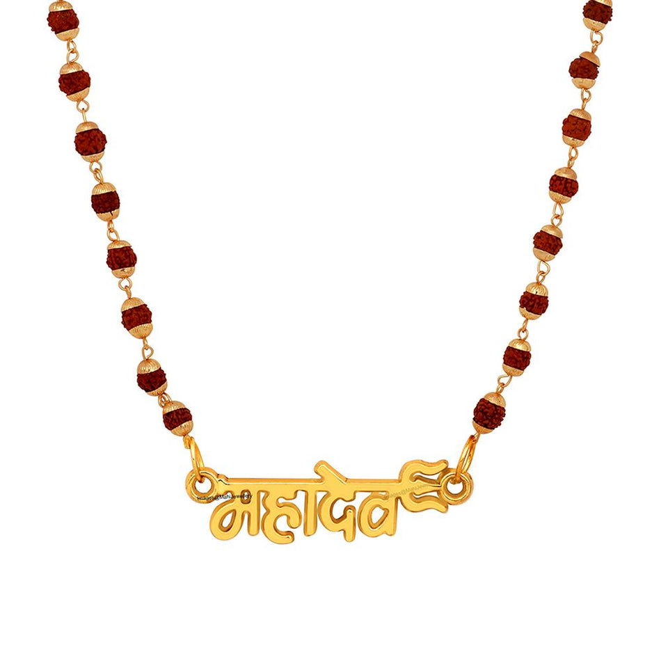 Mahadev Trishul Pendant in Silver | Bridal Jewellery India