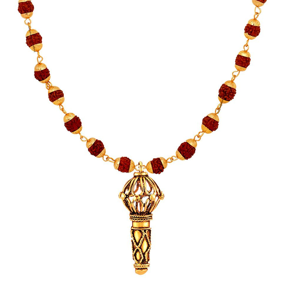 Mahi Lord Hanuman Gada in Oxidised Silver for Men with 24 | Bridal Jewellery India
